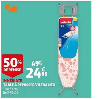 Auchan Table à Repasser Vileda Néo offre
