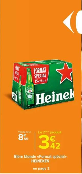 Carrefour Market Bière Blonde «format Spécial» Heineken offre