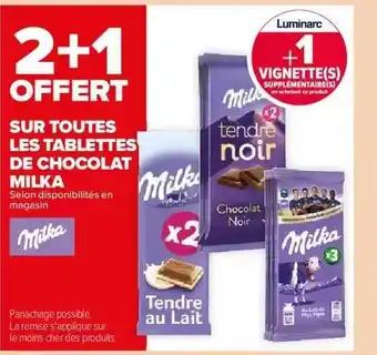 Carrefour Market Tablettes De Chocolat Milka offre