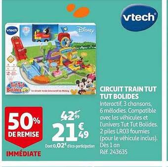 Auchan Circuit Train Tut Tut Bolides offre