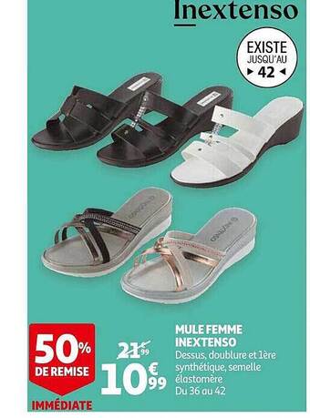 Auchan Mule Femme Inextenso offre
