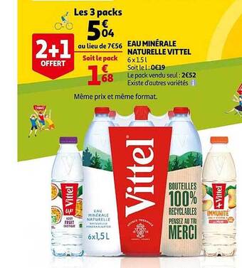 Auchan Eau Minérale Naturelle Vittel offre