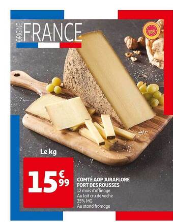 Auchan Comté Aop Juraflore Fort Des Rousses offre