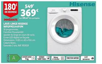 Auchan Lave-linge Hisense offre