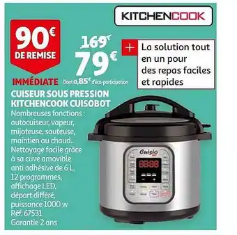 Auchan Cuiseur Sous Pression Kitchencook Cuisobot offre