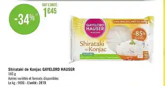 Géant Casino Shirataki De Konjac Gayelord Hauser offre