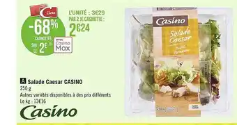Géant Casino Salade Caesar Casino offre