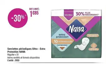 Géant Casino Serviettes Périodiques Ultra - Extra Protection Nana offre