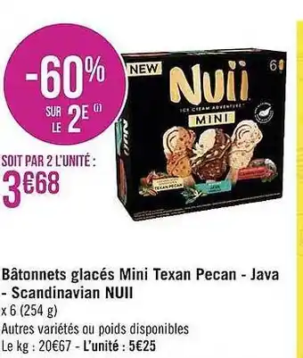 Géant Casino Bâtonnets Glacés Mini Texan Pecan - Java - Scandinavian Nuii offre