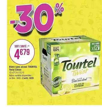 Géant Casino Bière Sans Alcool Tourtel Twist Citron offre