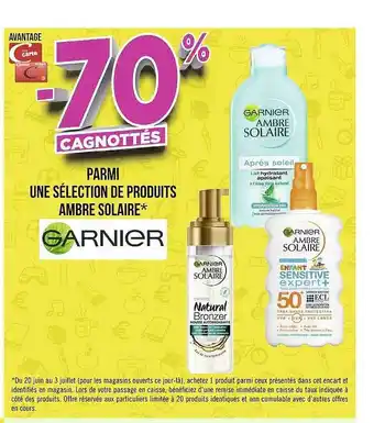 Géant Casino Produits Ambre Solaire Garnier offre