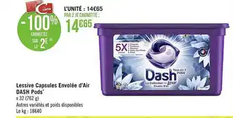 Lessive Capsules Envolée D'air Dash Pods