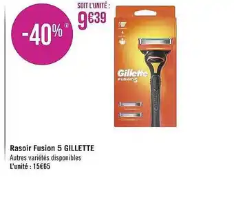 Géant Casino Rasoir Fusion 5 Gillette offre