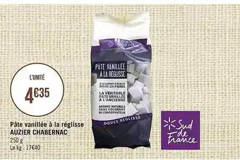 Géant Casino Pâte Vanillée à La Réglisse Auzier Chabernac offre