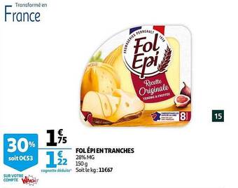 Auchan Fol épi En Tranches offre