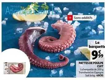 Auchan Pattes De Poulpe Cuit offre