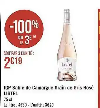 Igp Sable De Camargue Grain De Gris Rosé Listel