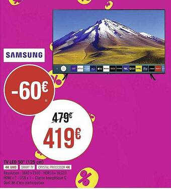 Géant Casino Tv Led 50 offre