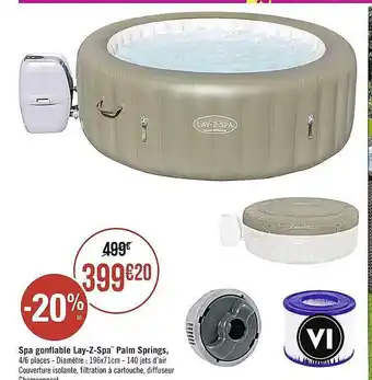 Géant Casino Spa Gonflable Lay-z-spa Palm Springs offre