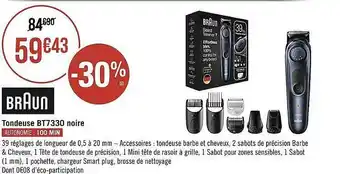 Géant Casino Tondeuse Bt7330 Noir Braun offre