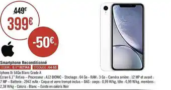 Géant Casino Smartphone Reconditionné 6.1 offre