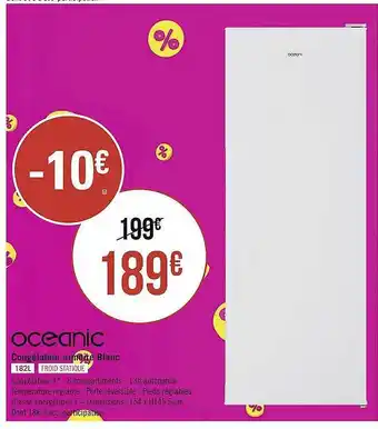 Congélateur Armoire Blanc Océanic