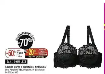 Géant Casino Soutien-gorge à Armatures Narcisse offre