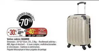 Géant Casino Valise Cabine Madrid offre