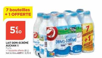 Bi1 Lait Demi-écrémé Auchan offre