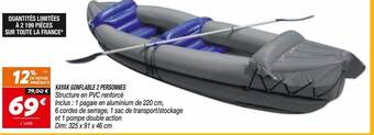 Netto Kayak Gonflable 2 Personnes offre