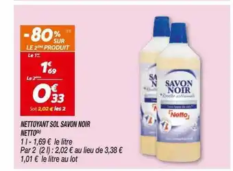 Netto Nettoyant Sol Savon Noir Netto offre