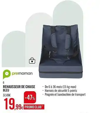 Rehausseur De Chaise Bleu Premaman