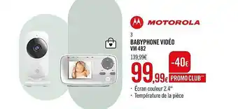 Babyphone Vidéo Vm 482 Motorola