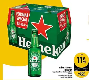 Supeco Bière Blonde Heineken offre