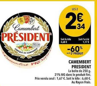 Supeco Camembert Président offre