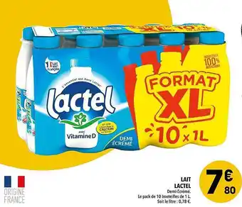 Supeco Lait Lactel offre