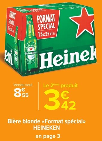 Carrefour Market Bière blonde Format special Heineken offre