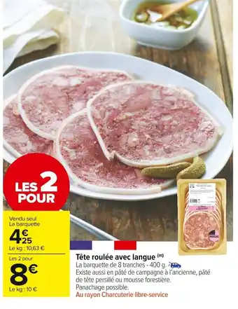 Carrefour Market Tête roulée Avec Langue offre