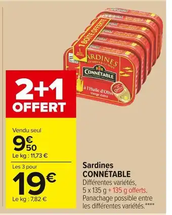 Carrefour Market Connétable Sardines offre