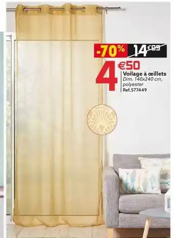 Gifi Voilage à œillets offre