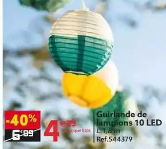 Gifi Guirlande De Lampions 10 Led offre
