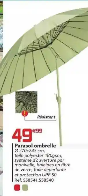 Gifi Parasol Ombrelle offre