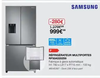 Costco Samsung Réfrigérateur Multiportes RF50A5202S9 offre