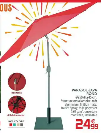 Gifi Parasol Java Rond offre
