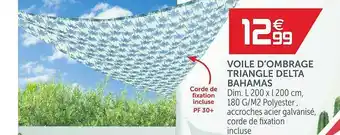 Gifi Voile D' Ombrage Triangle Delta Bahamas offre