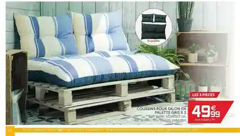Gifi Coussins Pour Salon En Palette Gris offre