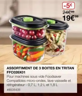 Costco Assortiment de 3 Boites En Tritan FFC26X01 offre