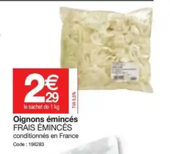 Oignons émincés