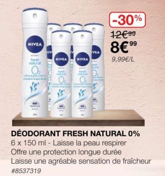 Promo Déodorant Fresh Natural 0 chez Costco