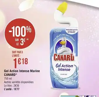 Casino Supermarchés Gel Action Intense Marine Canard offre